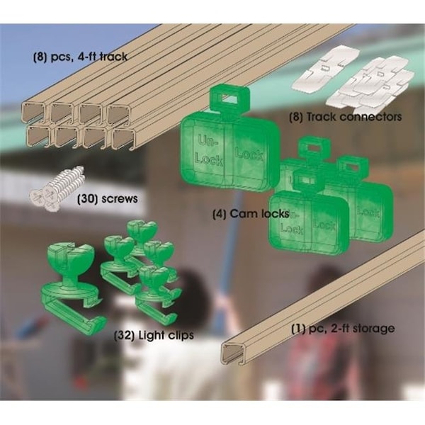 Forever Bright Kellogg Plastics 04100-M20 Track System for Hanging Lights - Off White 04100-M20 - main